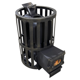 Печь Банная Чугунная Воевода 15, ДТ-3, Сетч.кожух, Закрытая каменка / ТПЗ фото №1484870