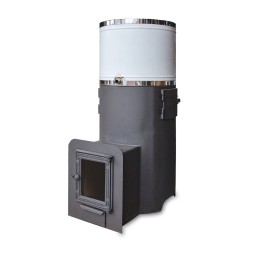 Печь Банная ДОБРАЯ с нерж. баком 80л, вынос, стекло ДТ-4С фото №94223