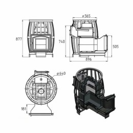 Печь Банная ВЕЗУВИЙ Легенда Русский пар 18 (240) фото №1485506