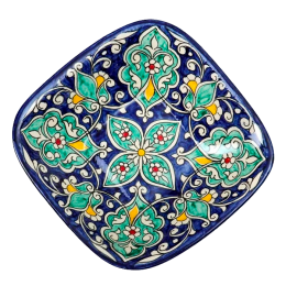 Салатница квадратная Риштанская Керамика 19см, микс фото №1623665