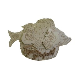 Табличка для бани "Будь здоров!" рыба, Банный Эксперт фото №1485429