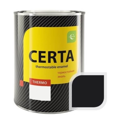 Эмаль термостойкая Церта черная (800) 0,8кг фото №1452860