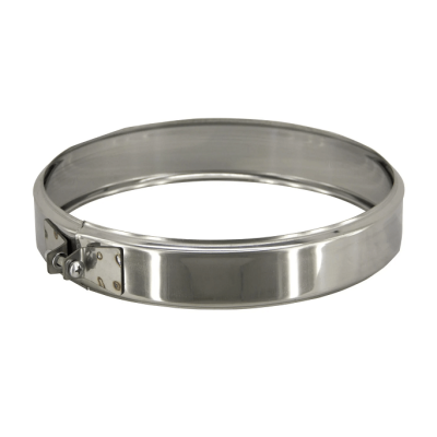 Хомут обжимной - 115 - раструб - нерж. 0,5 мм фото №1485344