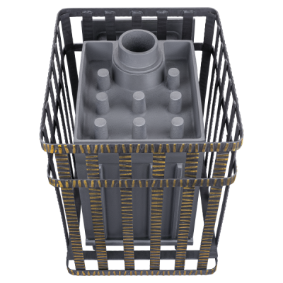 Печь Банная Чугунная Гроза 18 М Сетка фото №1453627