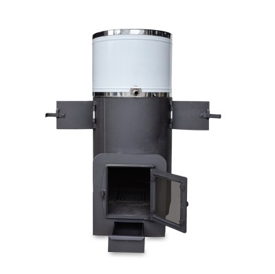 Печь Банная ДОБРАЯ с нерж. баком 80л, вынос, стекло ДТ-4С фото №94231