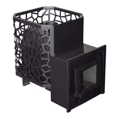 Печь Банная "РАДА в Сетке" 18М 8мм / Дверца ДСС открытое стекло Рада фото №1453573