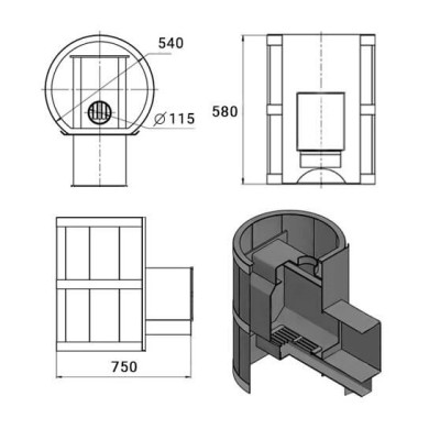 Печь Банная ВЕЗУВИЙ Лава 12 (ДТ-3) фото №1453461