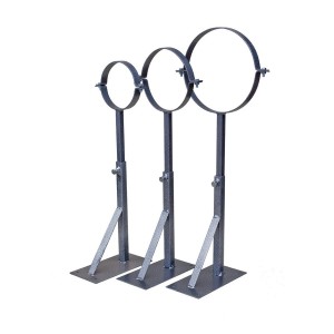 Телескопический стеновой кронштейн (черный) 200мм