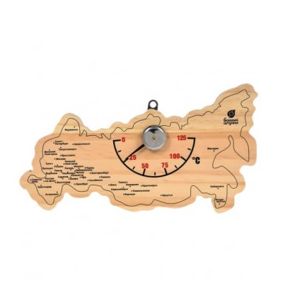 Термометр "Карта России" 22*11*2,5см, Банные штучки фото №1453479