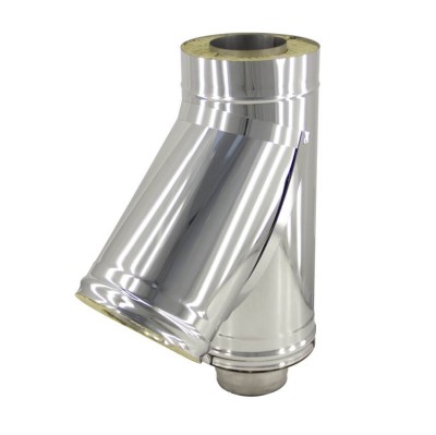 Тройник-сэндвич 150/220 - 45 нерж 1мм /нерж фото №1484927